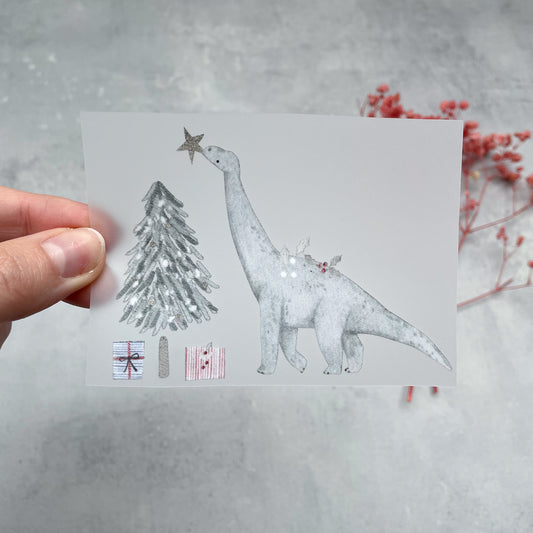Bügelbild Christmas Urzeit Dino - Eigenproduktion