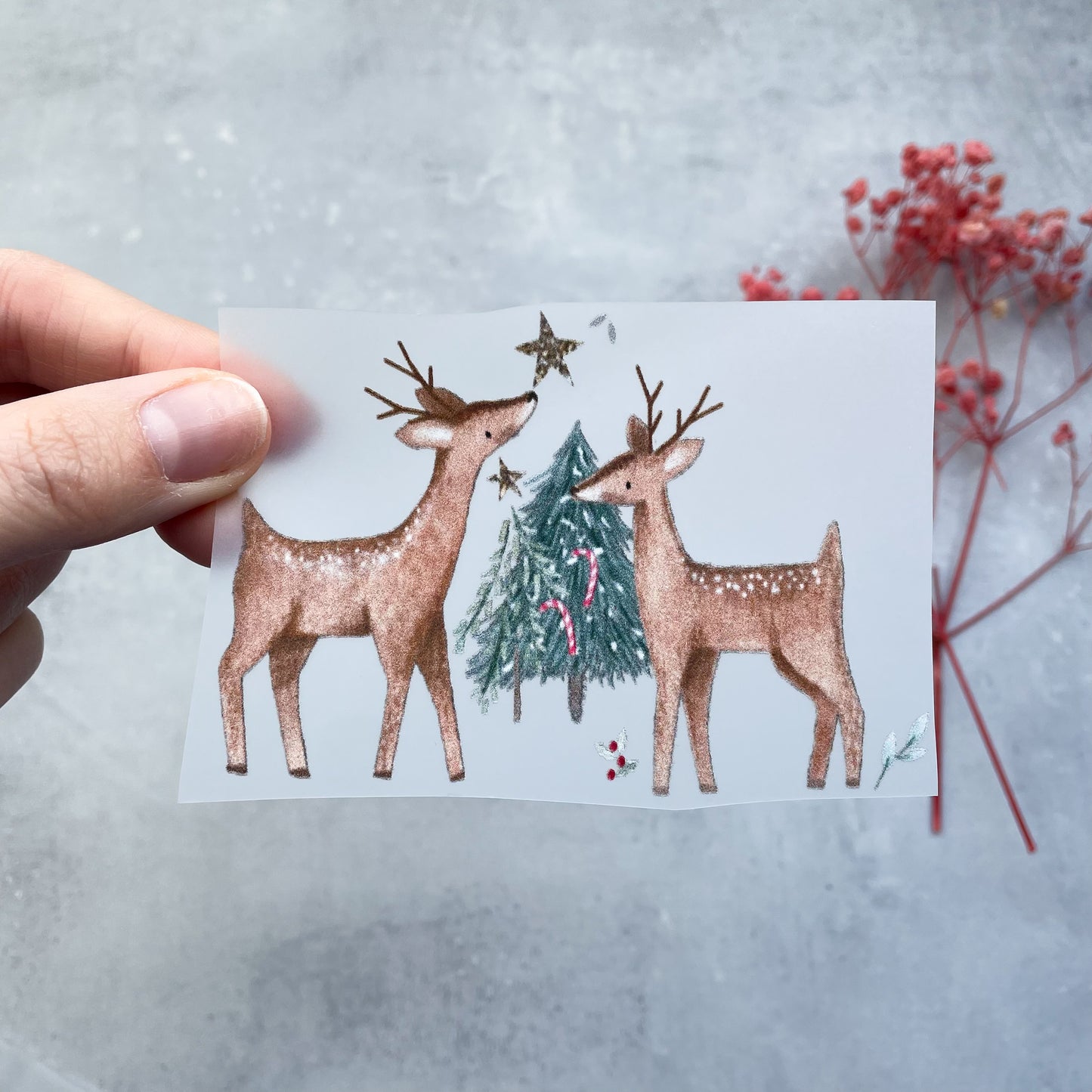 Bügelbild Christmas Deer - Eigenproduktion